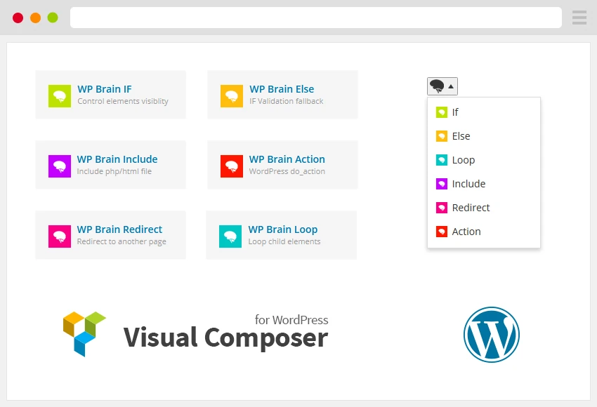 WP Brain If, Else, Include, Action, Redirect and Loop elements in WPBakery